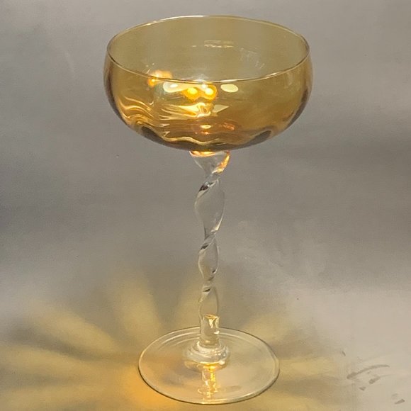 EMPOLI COMPOTE AMBER SWIRL TWIST STEM - Picture 1 of 1